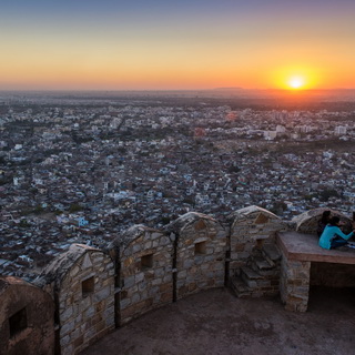 Jaipur - Sunset at Nahargarh fort